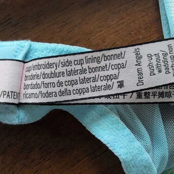 Victoria's Secret Citrus Embroidered Dream Angels Pushup Bra 34B - Picture 9 of 10